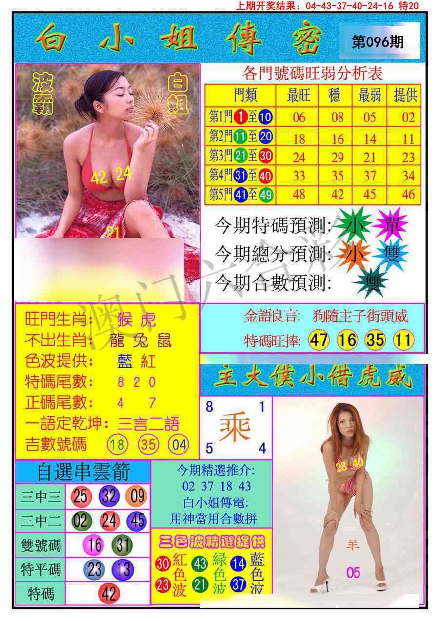 2025096期白小姐传密
