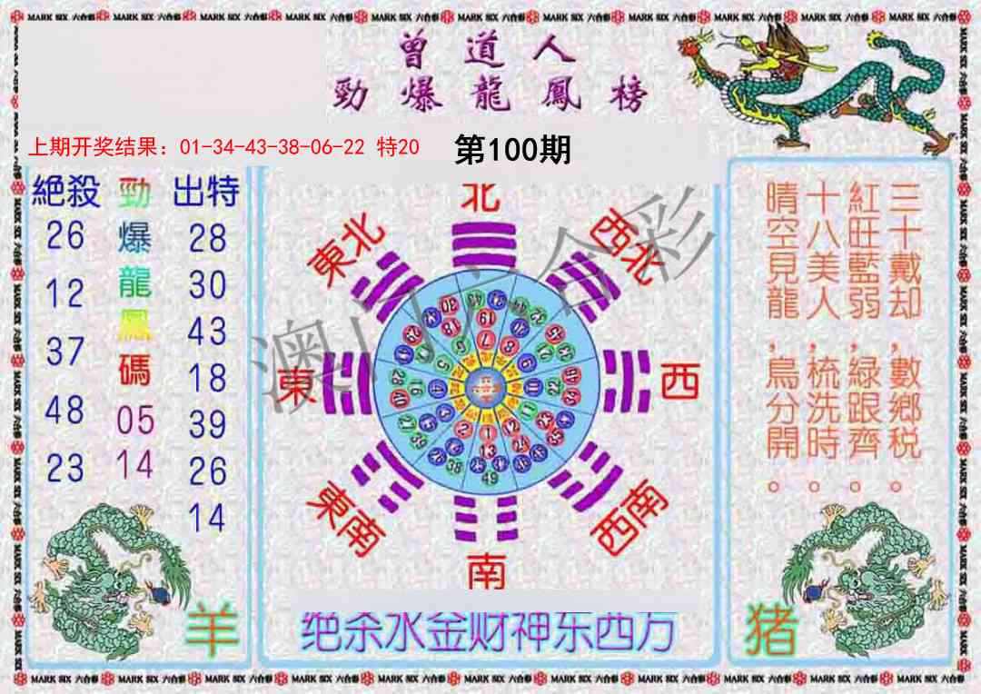 2025100期曾道人劲爆龙凤榜