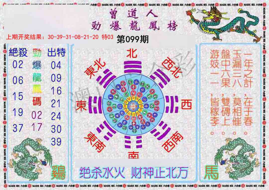 2025099期曾道人劲爆龙凤榜