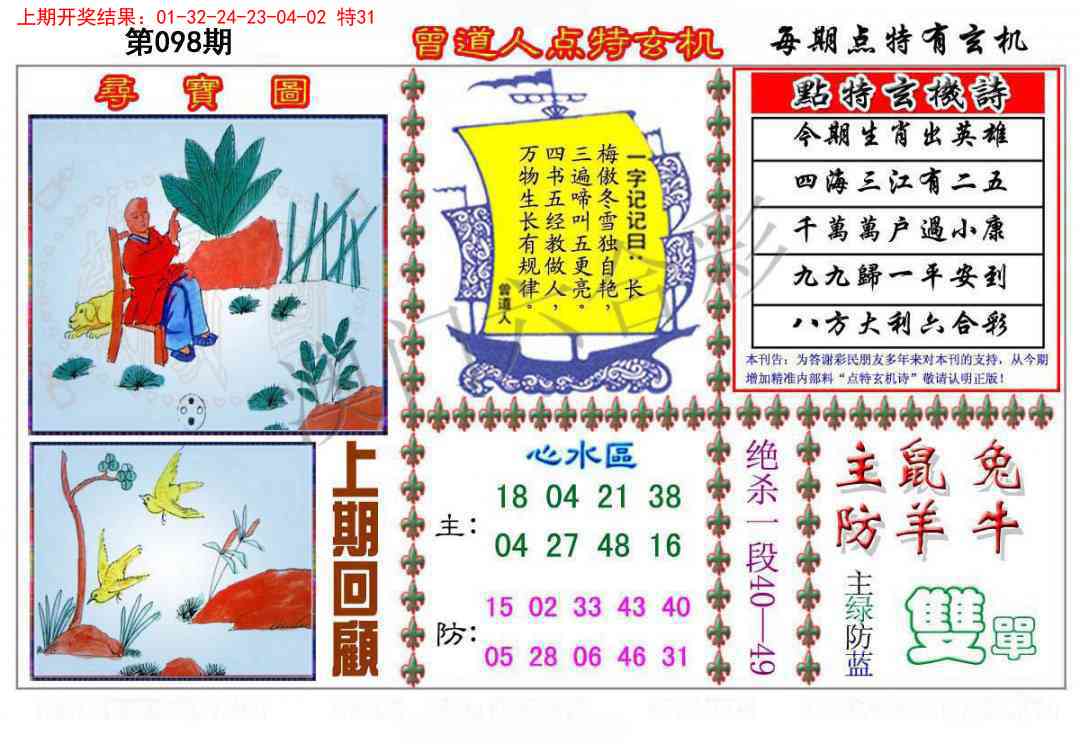 2025098期曾道人点特玄机