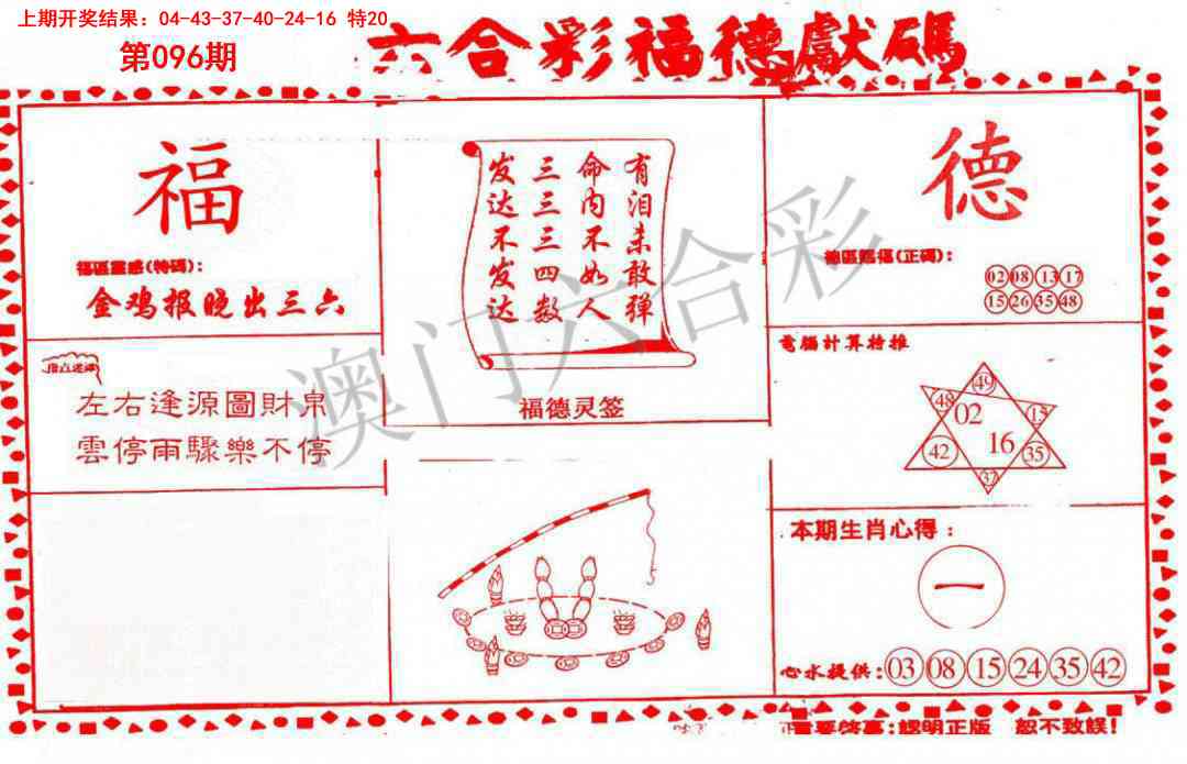 2025096期德福献码(信封)