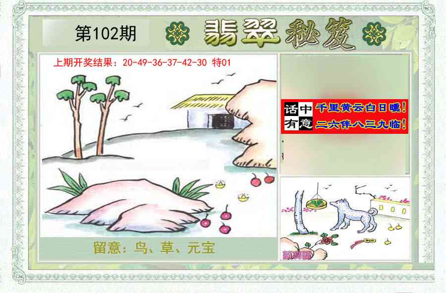 2025102期翡翠秘笈(信封)(另版)