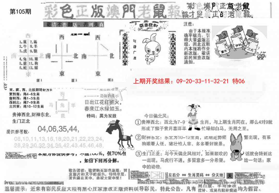 2025105期彩色正版澳门老鼠报
