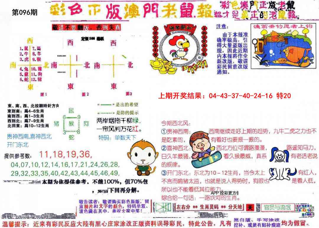 2025096期彩色正版澳门老鼠报