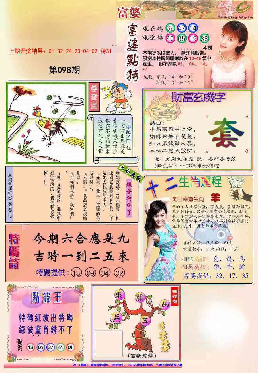 2025098期(新版)富婆