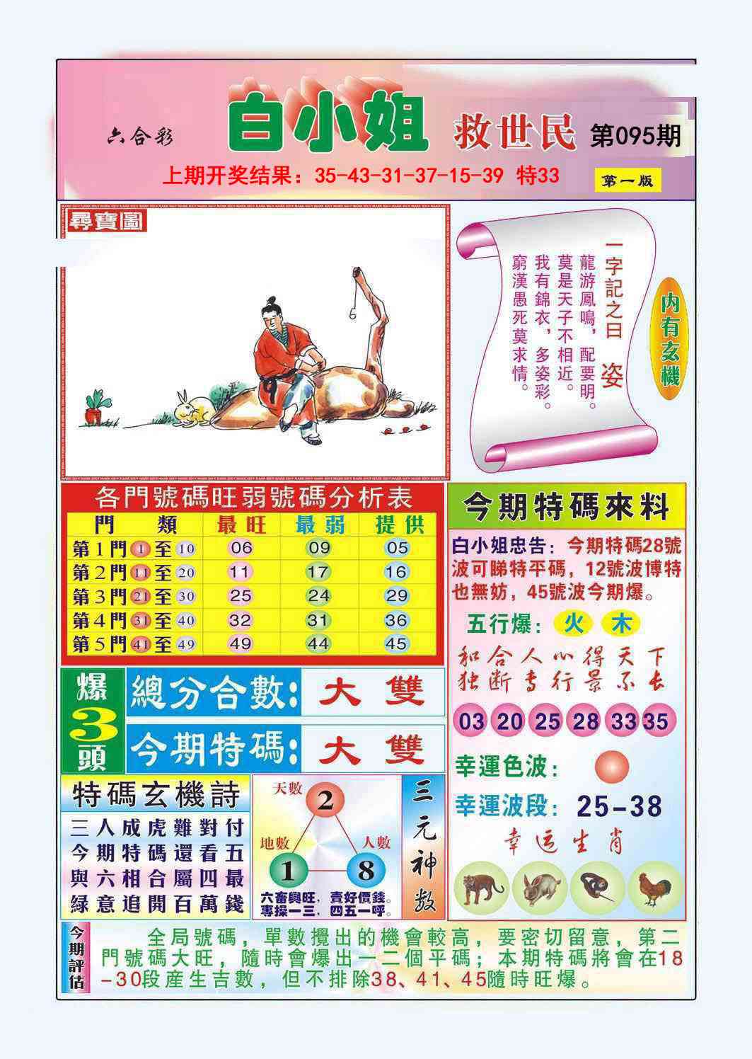 2025095期白小姐救世民A