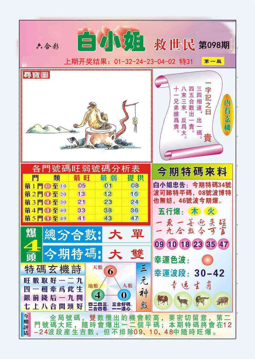 2025098期白小姐救世民A
