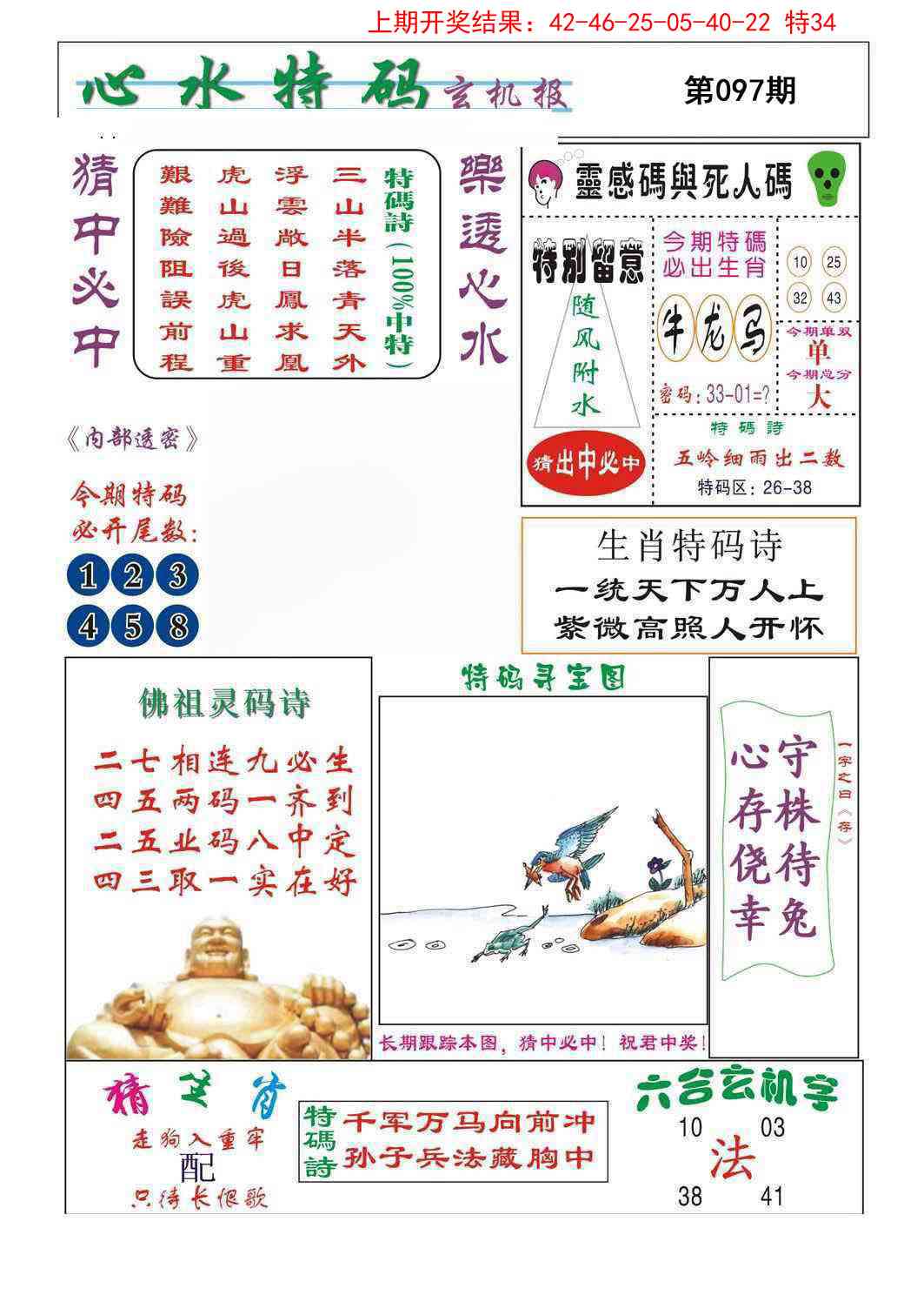 2025097期心水特码