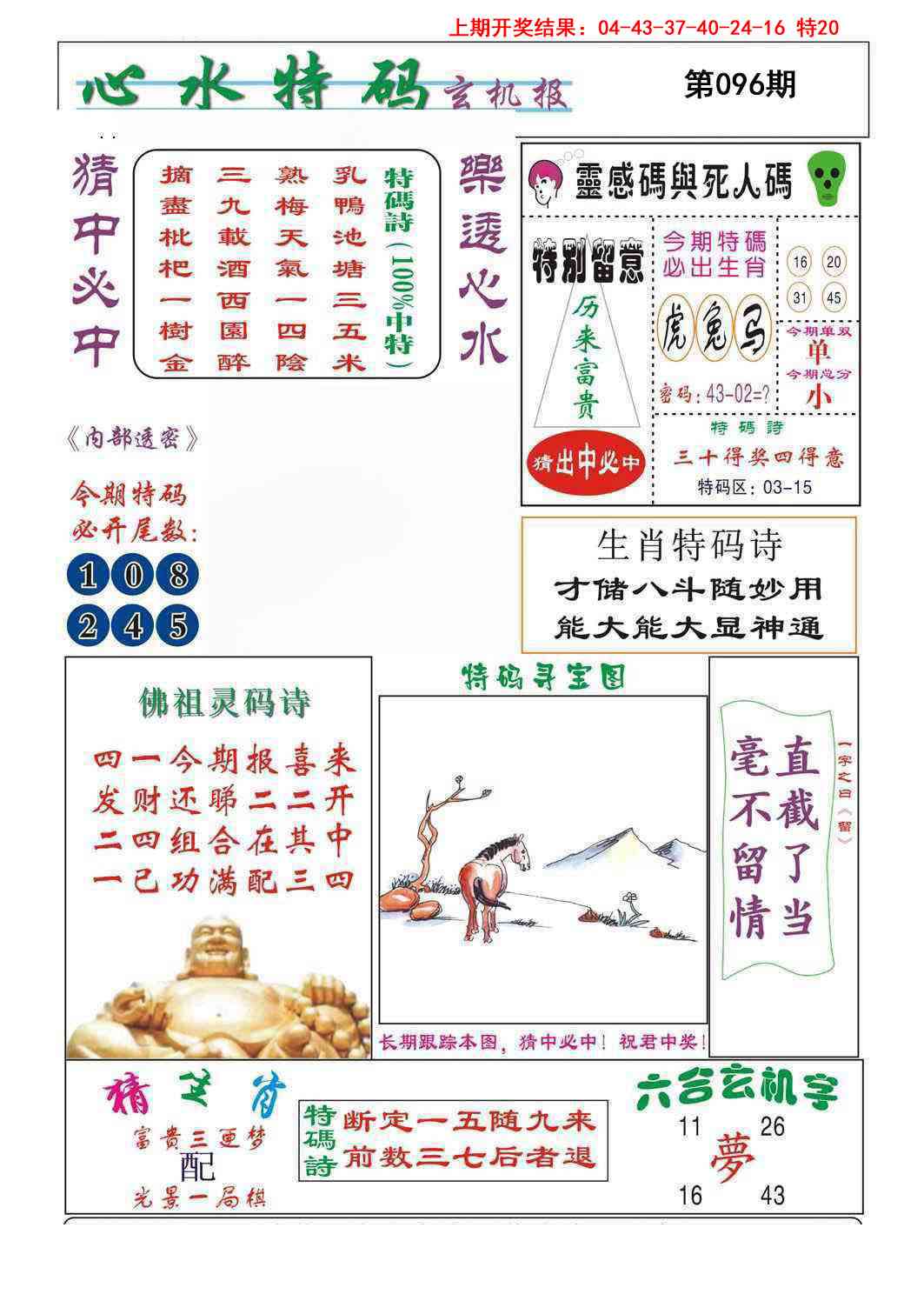 2025096期心水特码