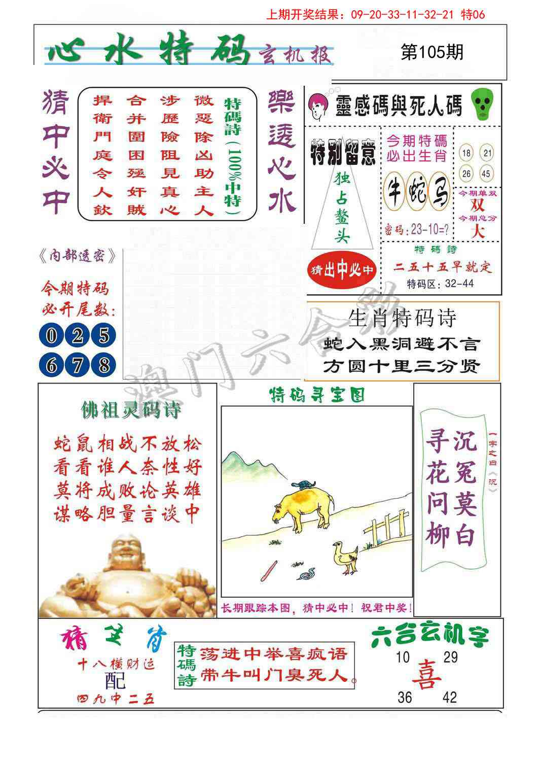 2025105期心水特码