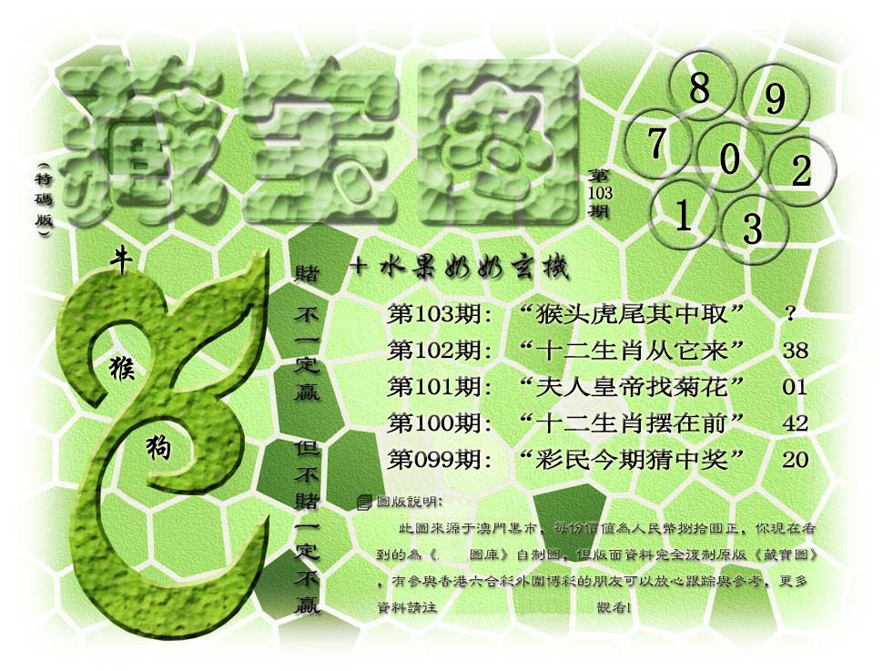 2025103期(水果奶奶藏宝图)正版