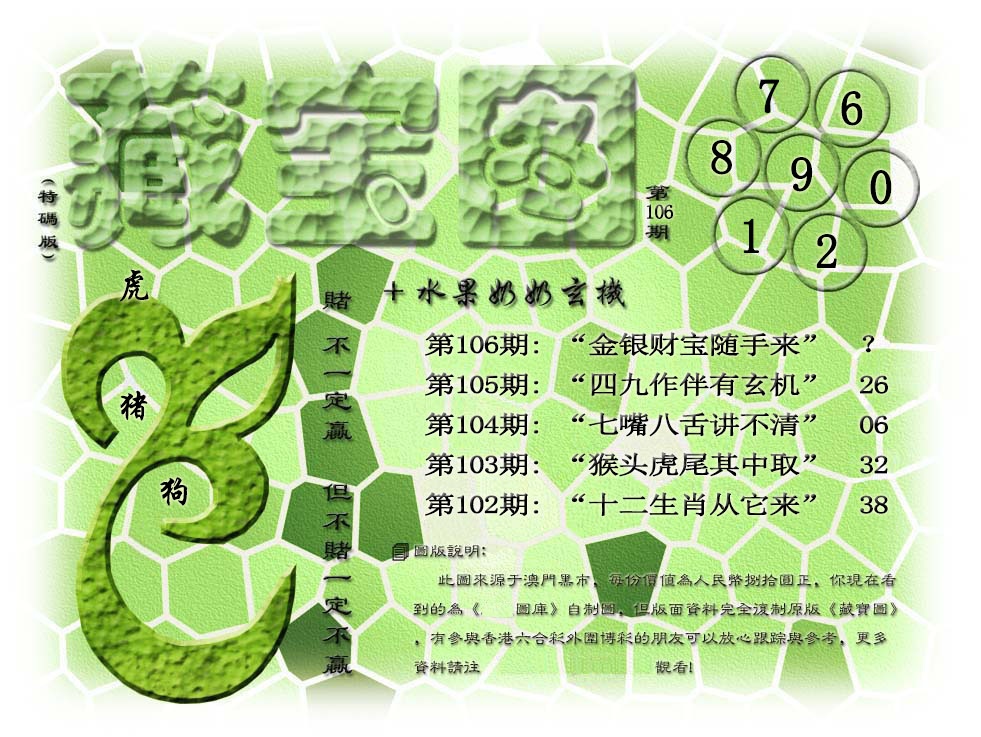 2025106期(水果奶奶藏宝图)正版