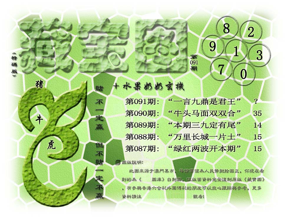 2025091期(水果奶奶藏宝图)正版