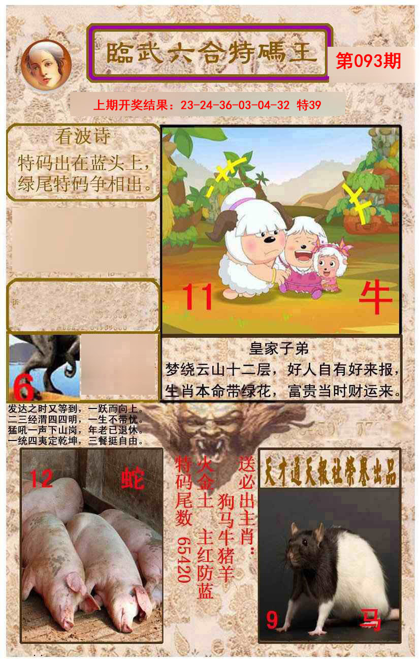 2025093期临武六合特码王
