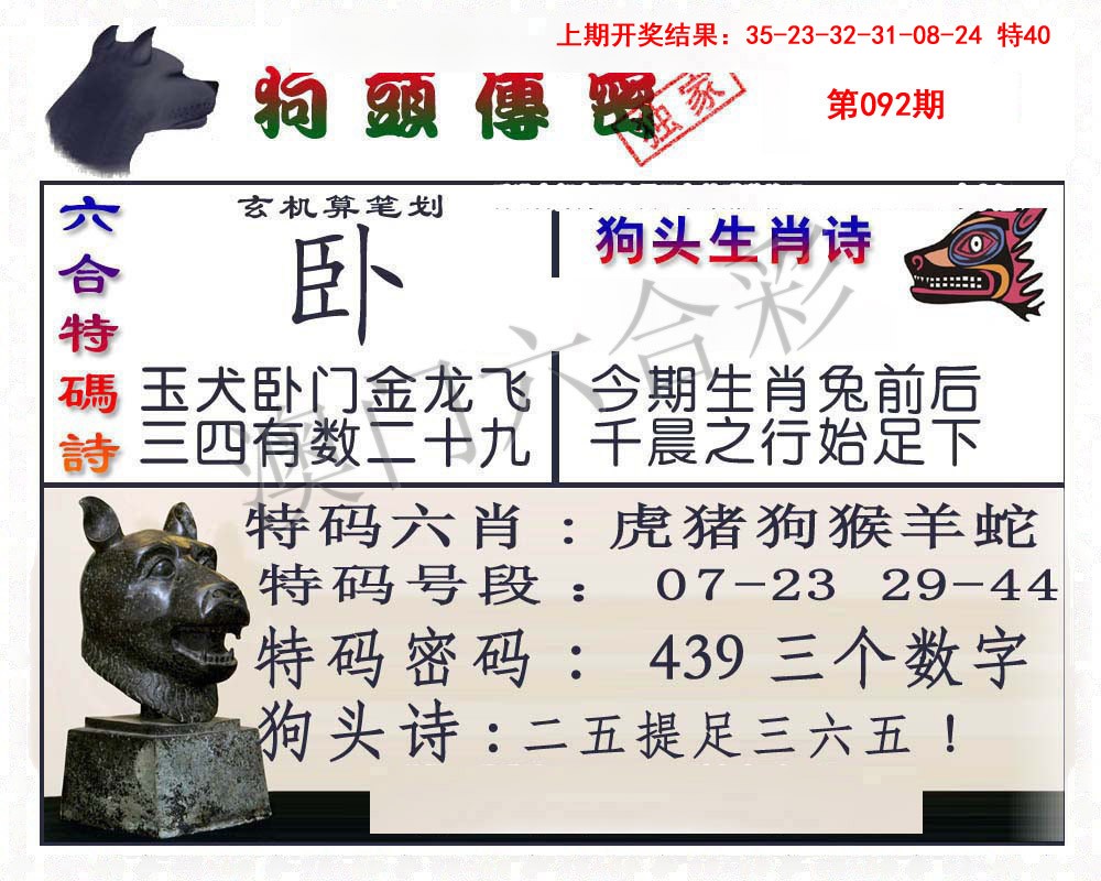 2025092期狗头传密