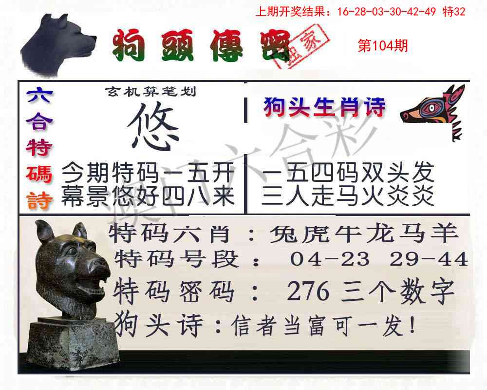 2025104期狗头传密