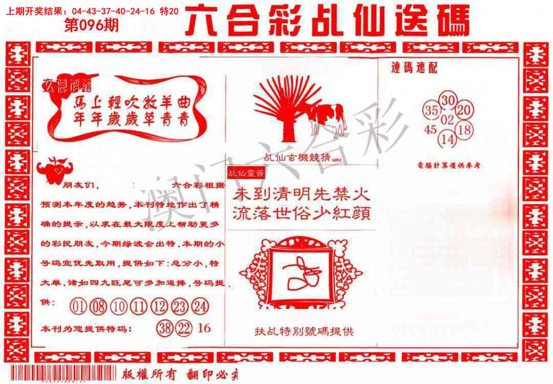 2025096期乩仙送码