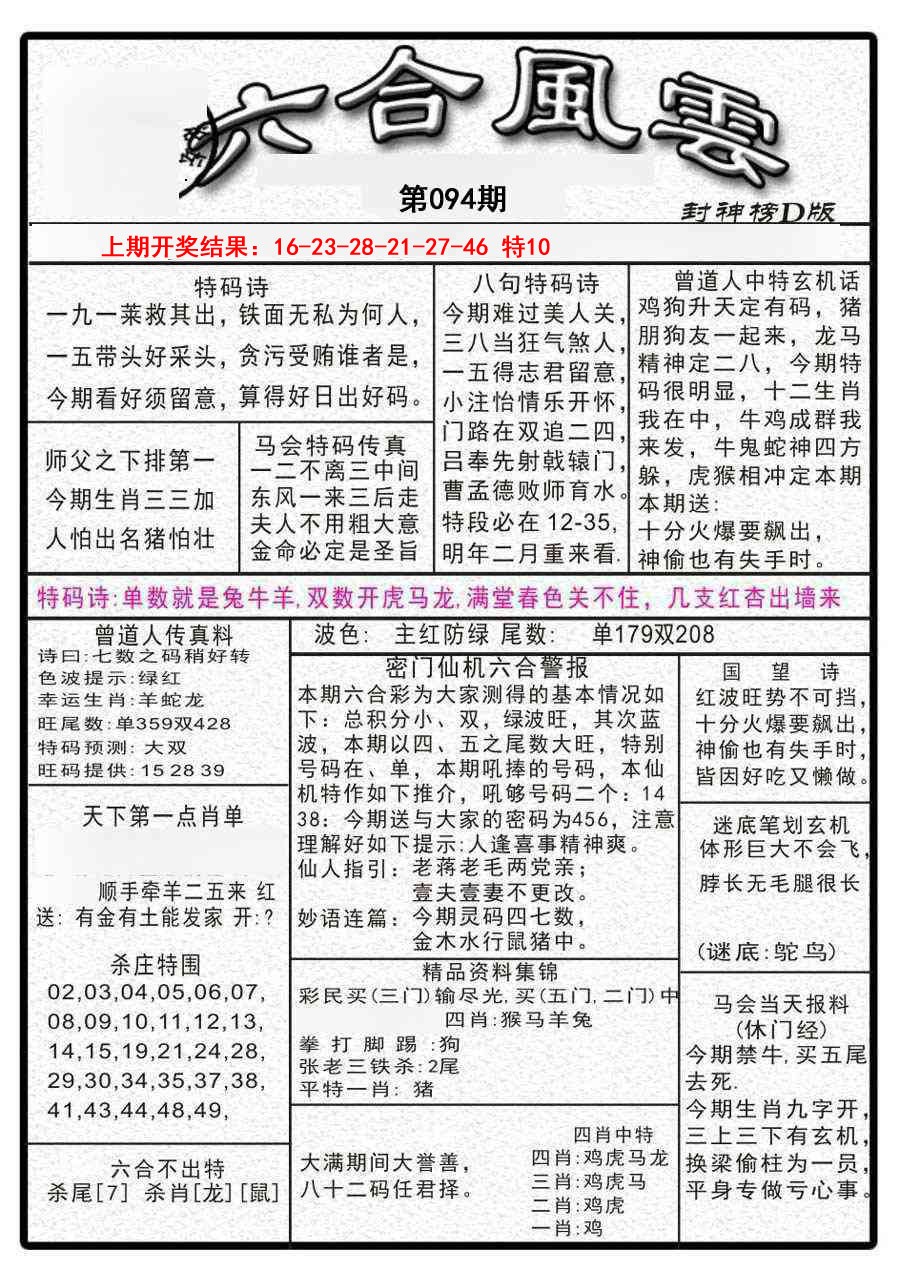 2025094期六合风云A