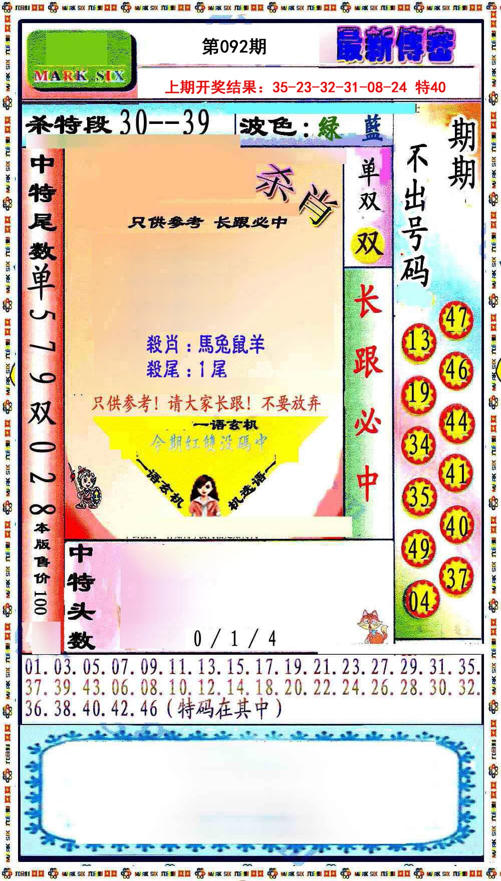 2025092期最新传密绝杀6肖