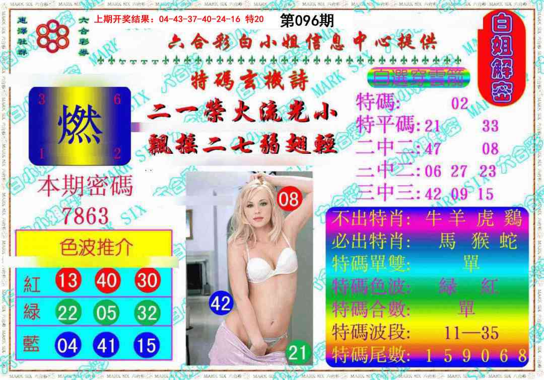 2025096期白姐解密《另版》
