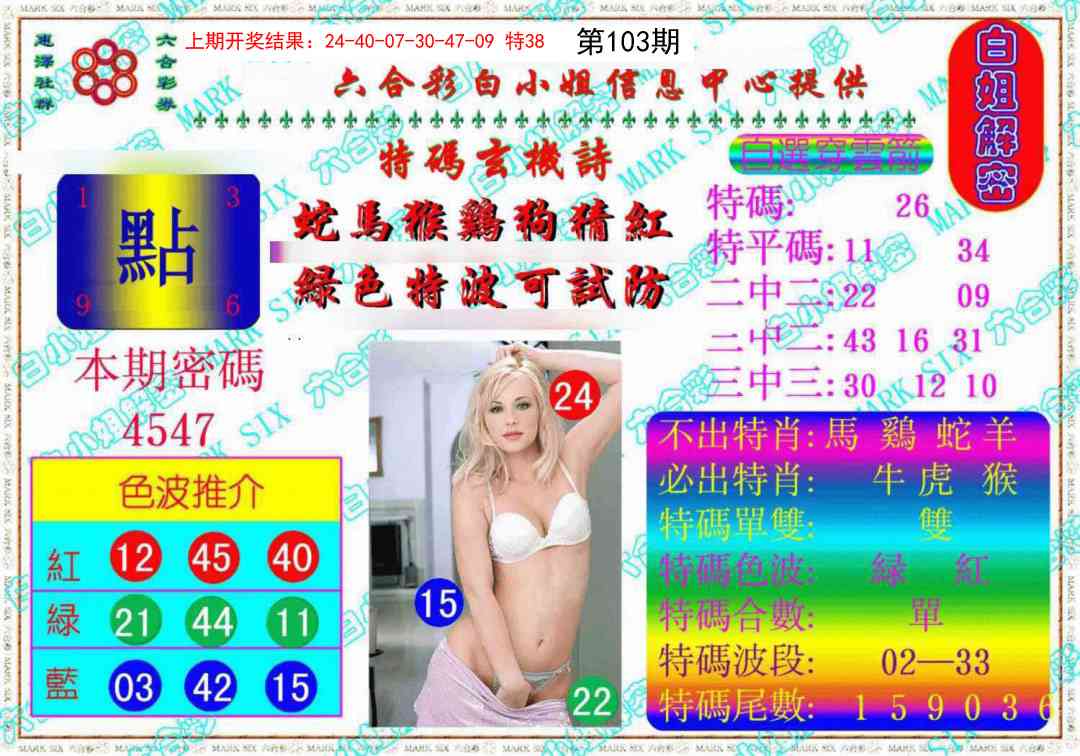2025103期白姐解密《另版》