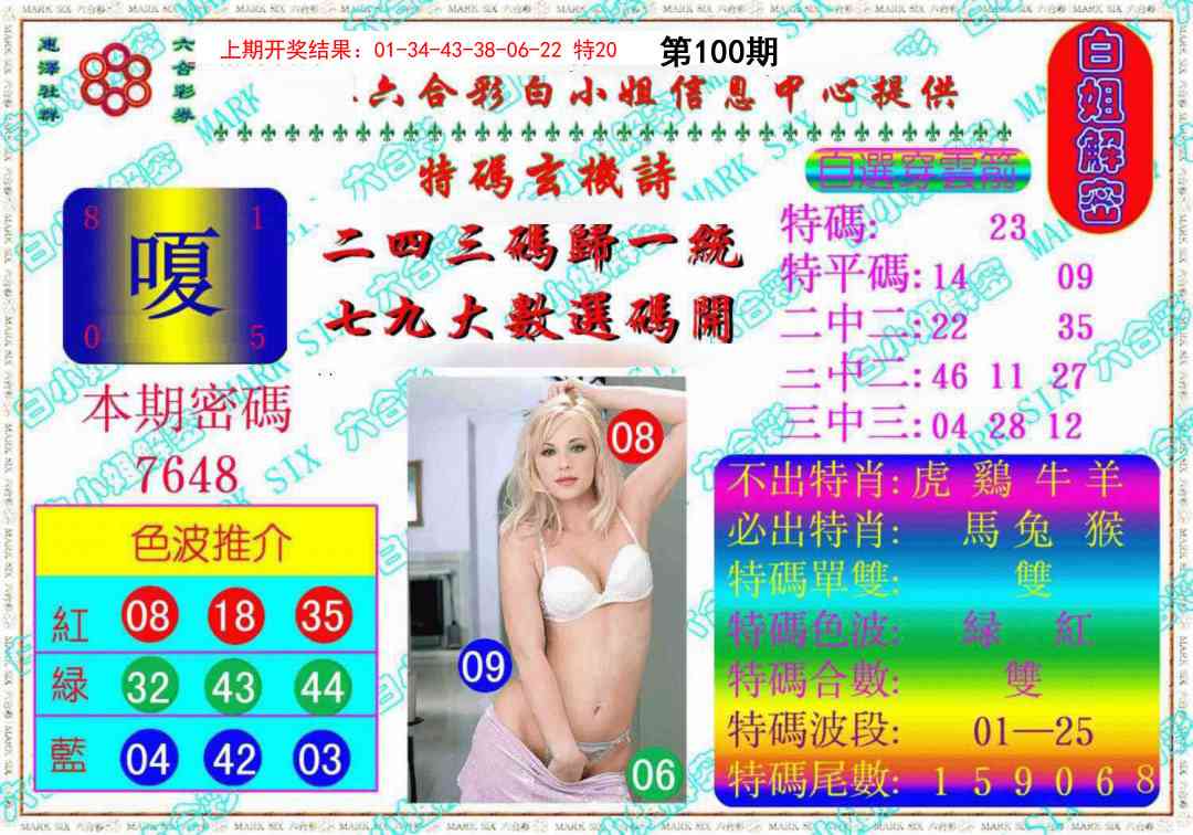 2025100期白姐解密《另版》