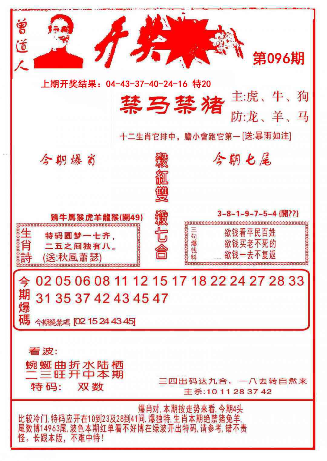 2025096期开奖爆料(新图推荐)