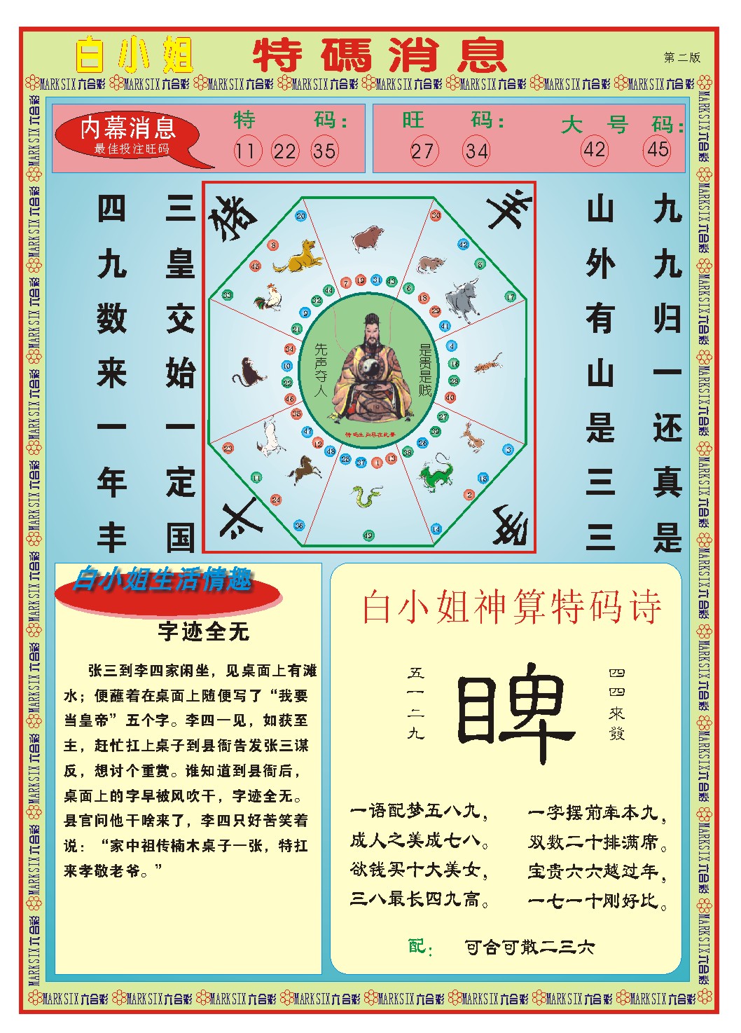 2025094期白小姐特码消息B