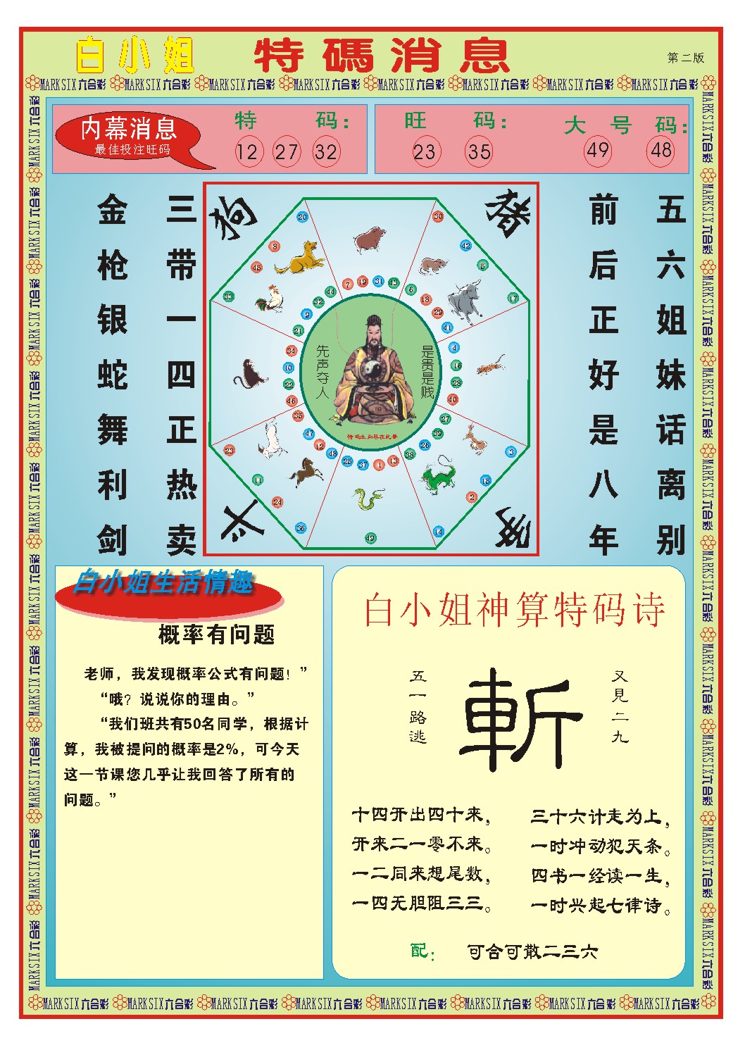 2025095期白小姐特码消息B