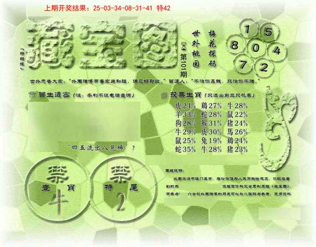 2025101期假老藏宝图