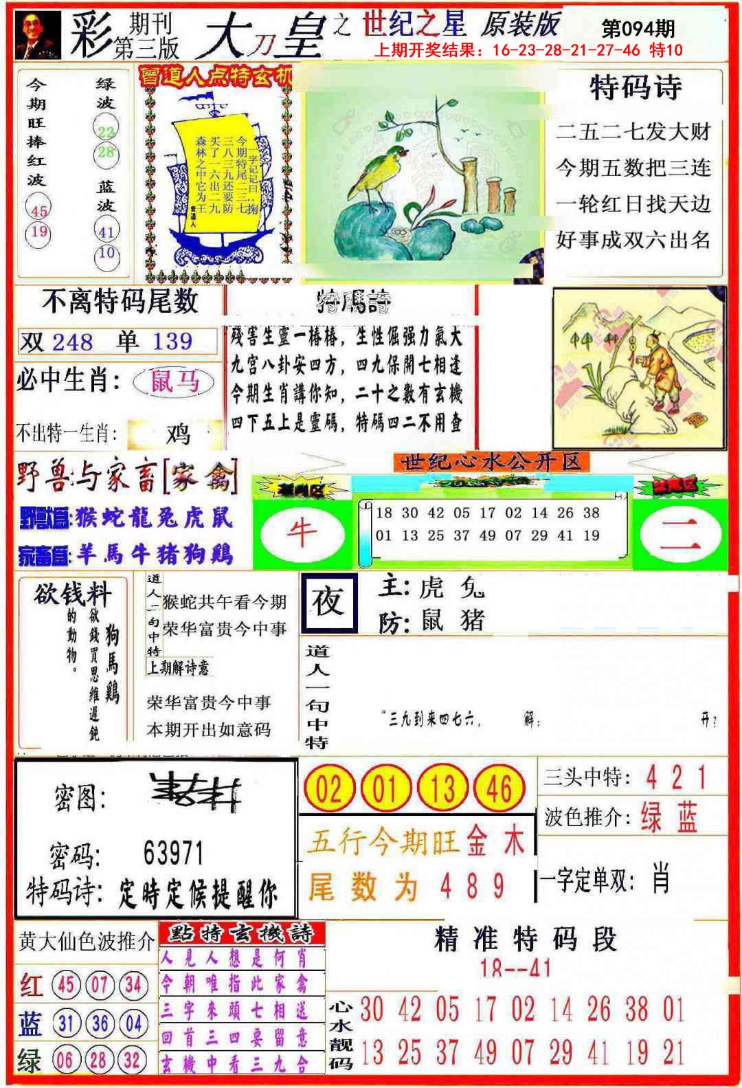 2025094期大刀皇之(世纪之星)