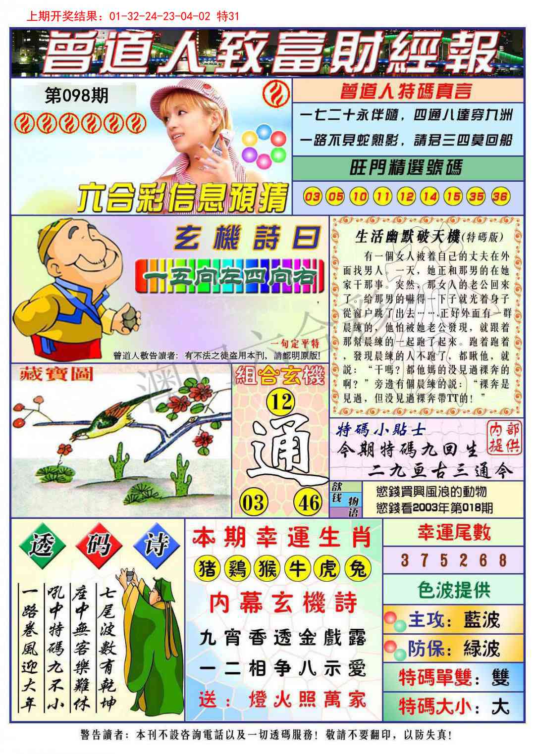 2025098期曾道人致福财经