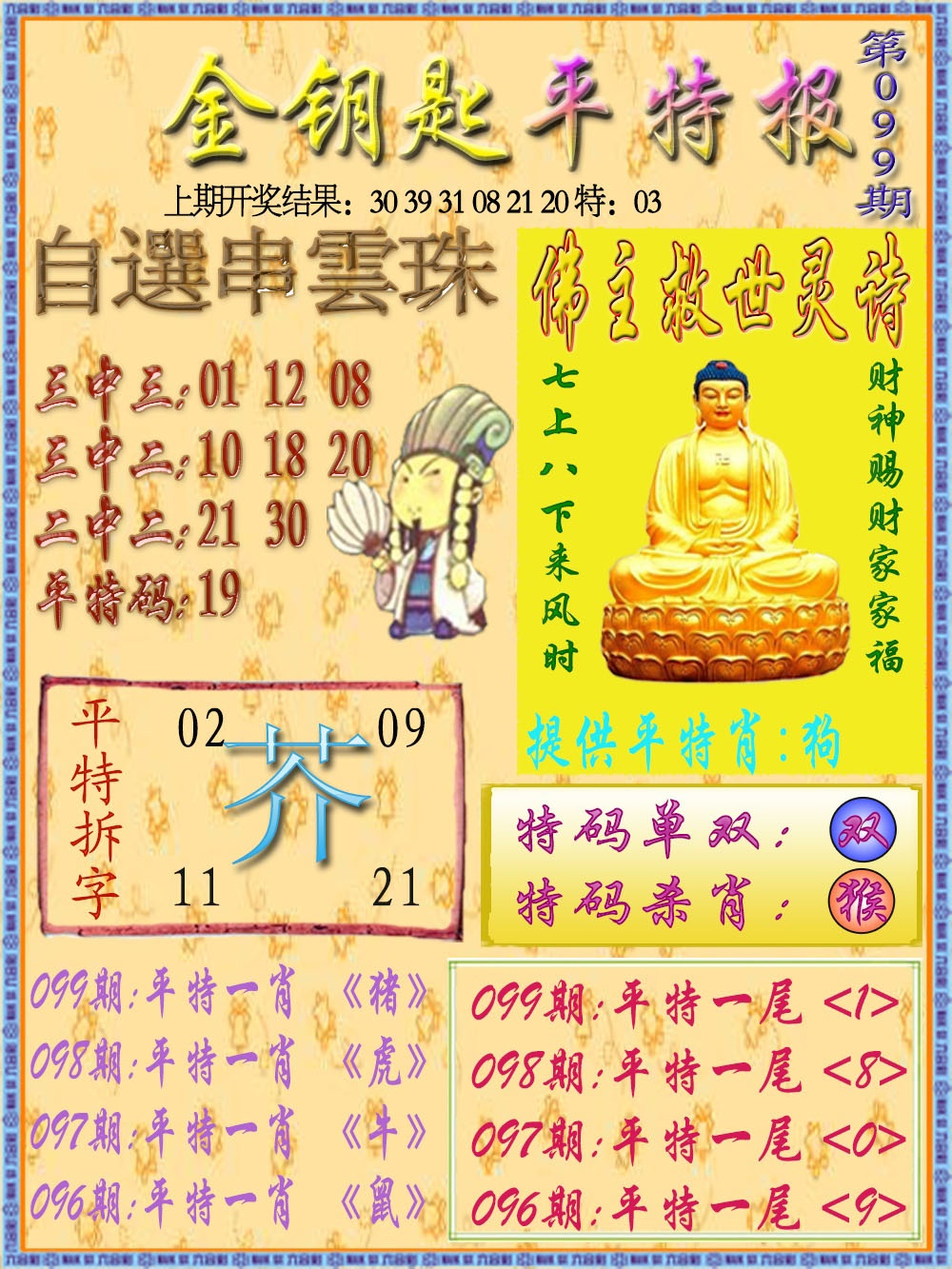 2025099期金钥匙平特报
