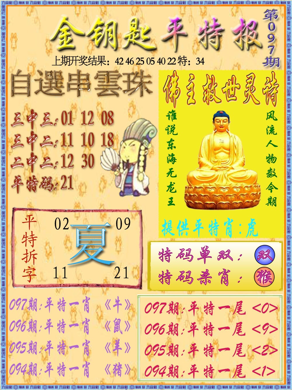 2025097期金钥匙平特报