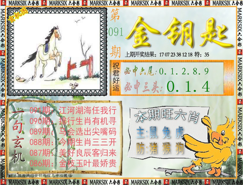 2025091期金钥匙