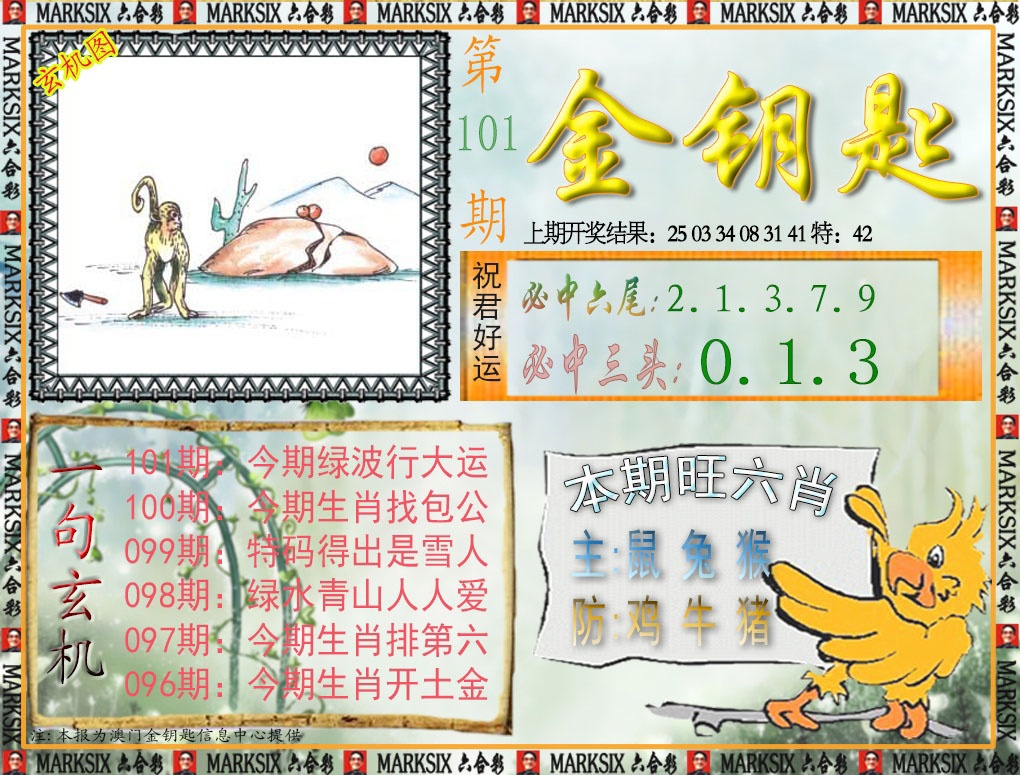 2025101期金钥匙