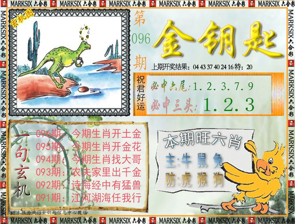 2025096期金钥匙