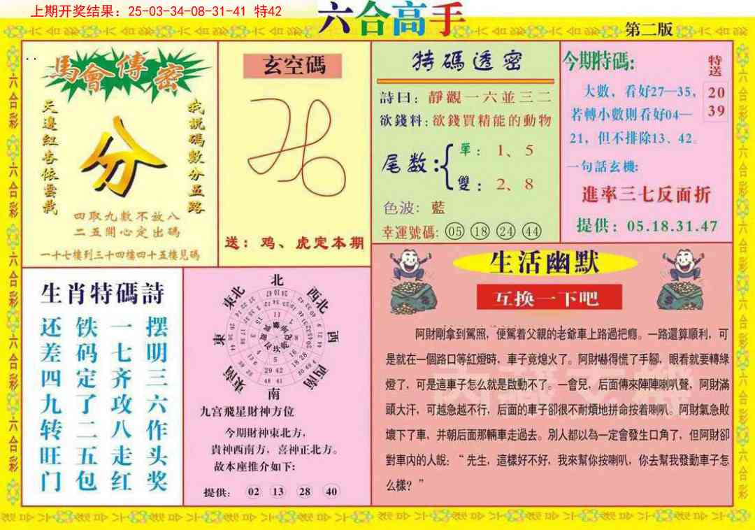 2025101期六合高手B