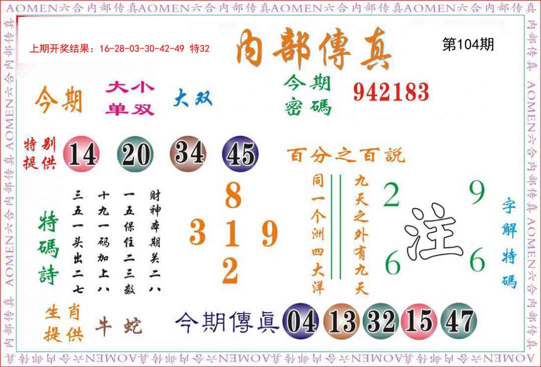 2025104期内部传真