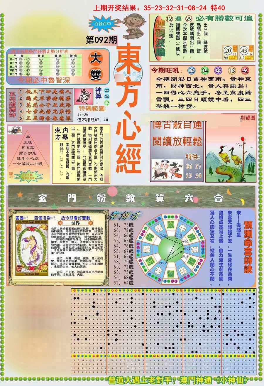 2025092期(新版)东方心经A