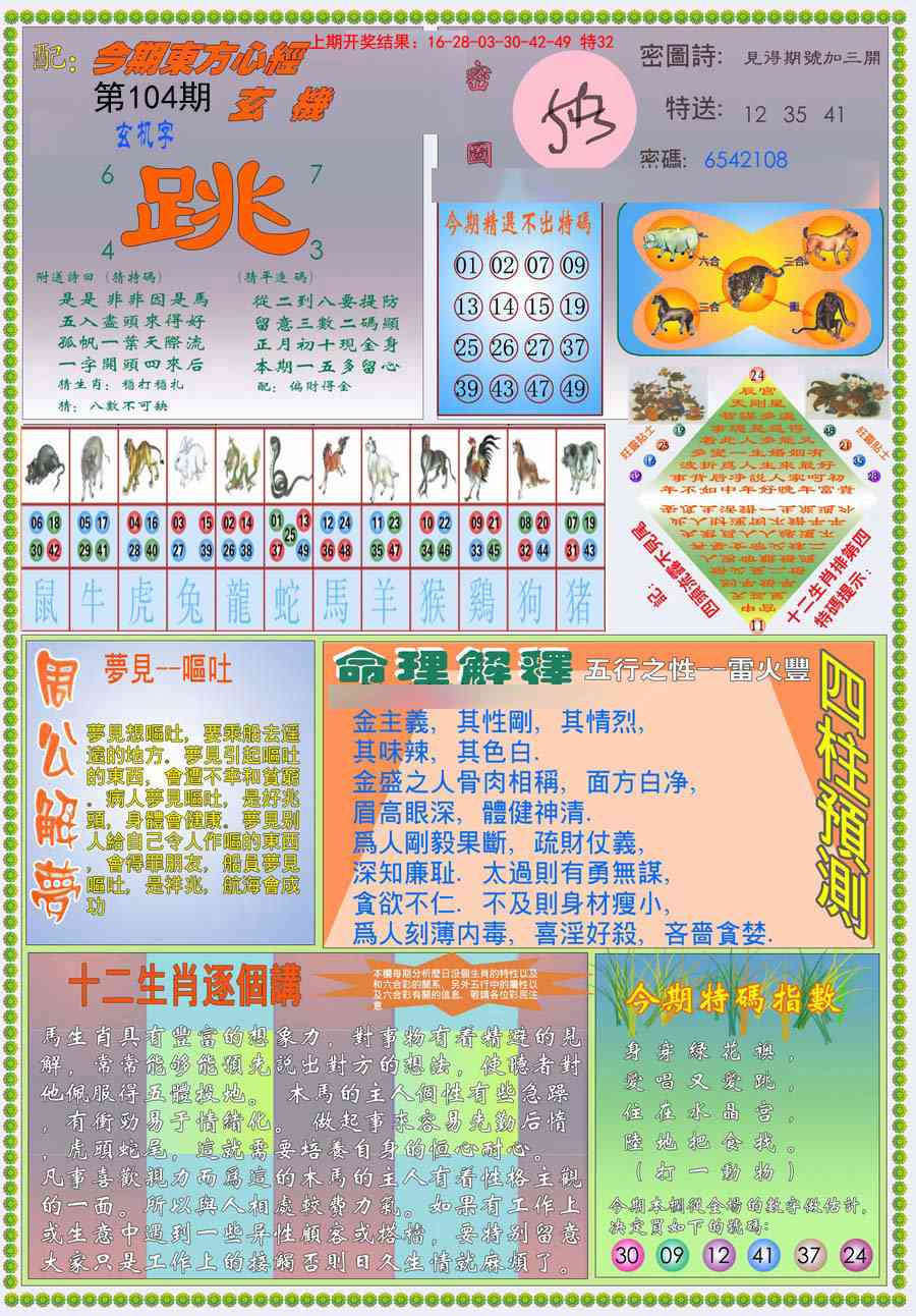 2025104期(新版)东方心经B