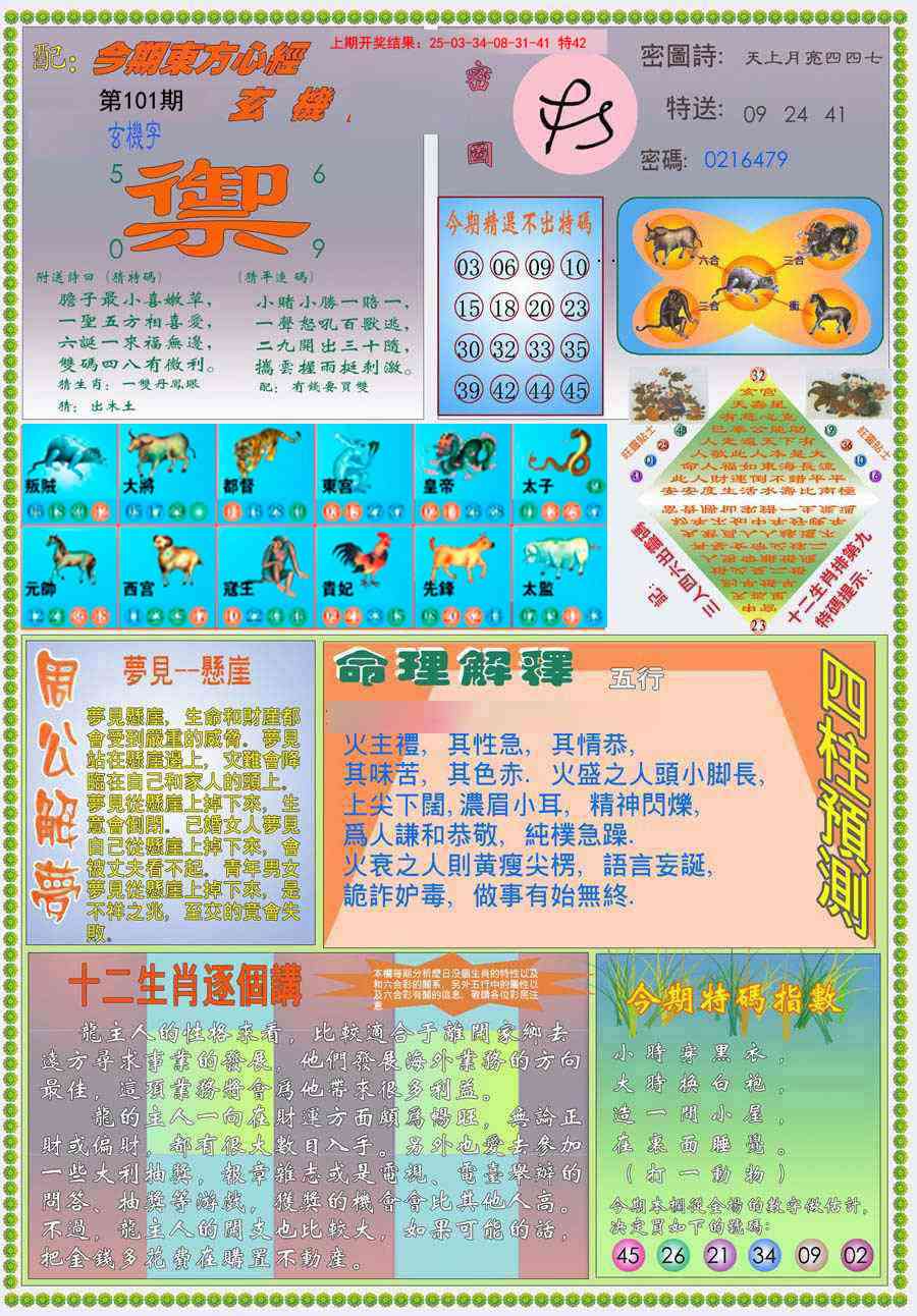 2025101期(新版)东方心经B