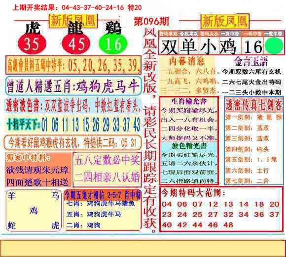 2025096期二代凤凰报