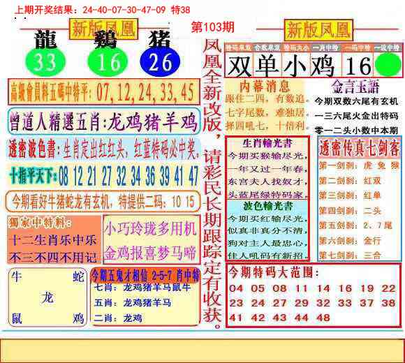 2025103期二代凤凰报