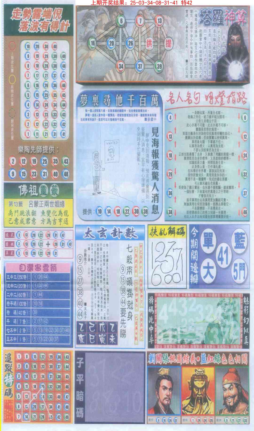 2025101期新报跑狗-2(背面)