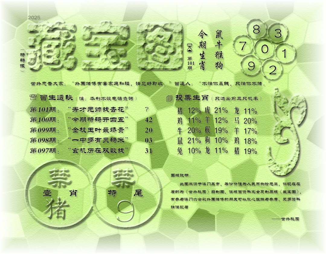 2025101期老《藏宝图》