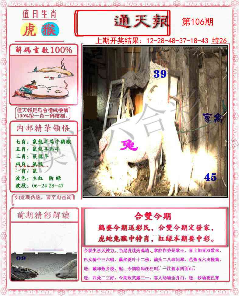 2025106期小喜通天报