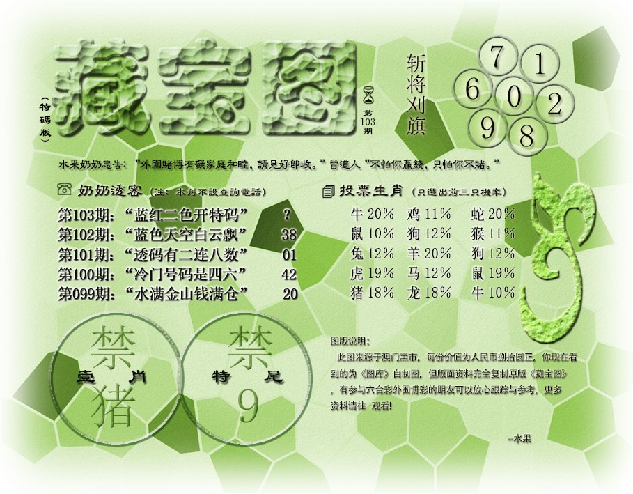 2025103期(水果奶奶藏宝图)最老版