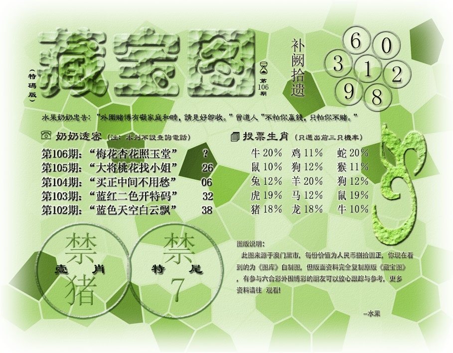 2025106期(水果奶奶藏宝图)最老版