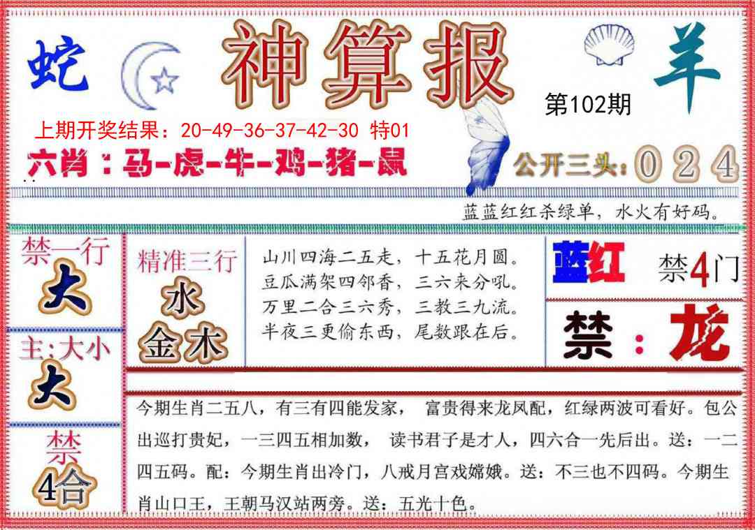 2025102期神算报(新版)